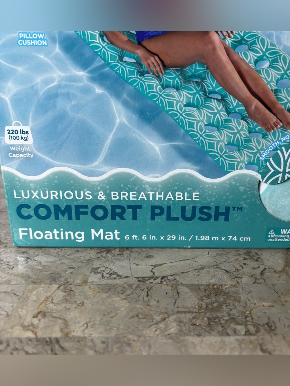 New H2OGO Comfort Plush Floating Mat 6'x6"x29” - Picture 3 of 5